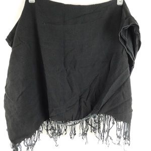 Black& Gray 24x64 Wrap / Shawl / Scarf